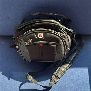 SwissGear Black and Red Camera Bag with Durable Design
